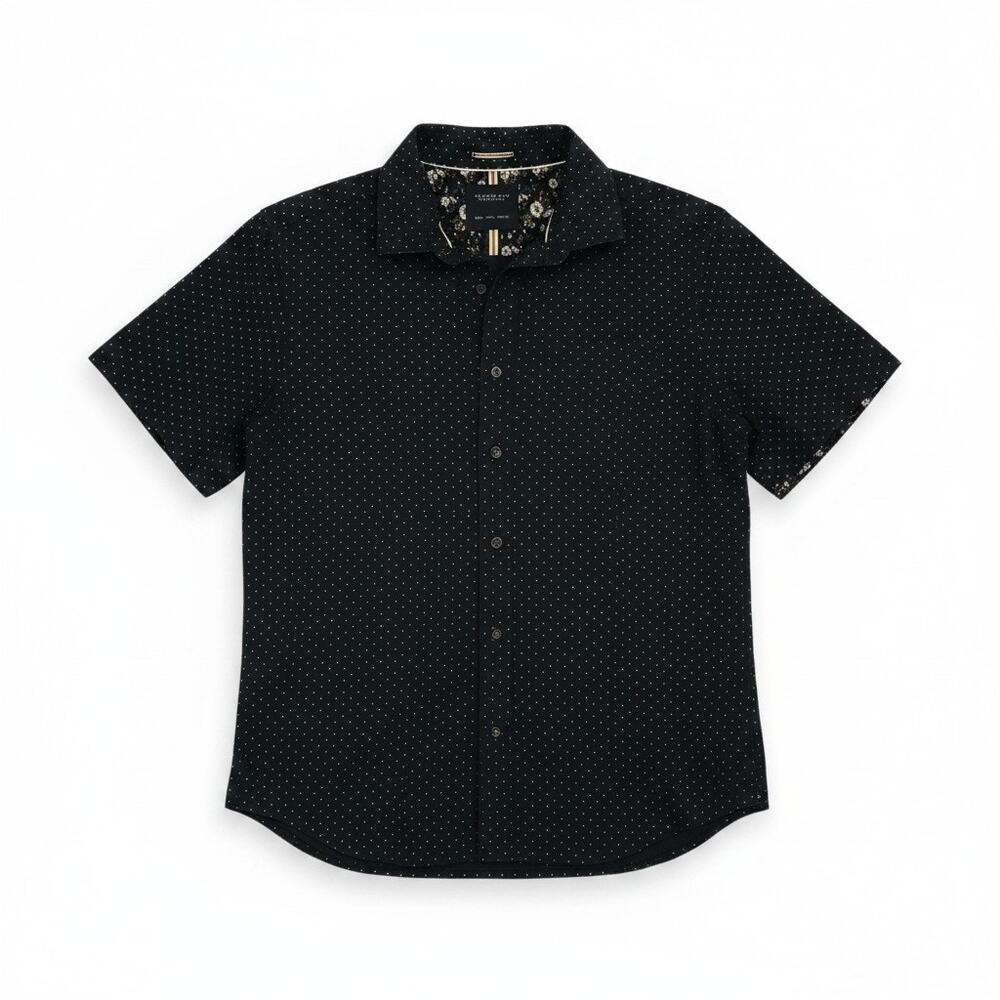 Cactus Man Ricky Singh Polka Dot Button Up Shirt Large Black Cotton - Picture 8 of 8